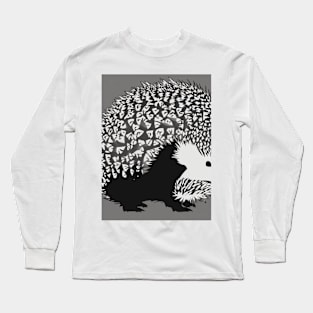 Hedgehogs Shadow Silhouette Anime Style Collection No. 38 Long Sleeve T-Shirt